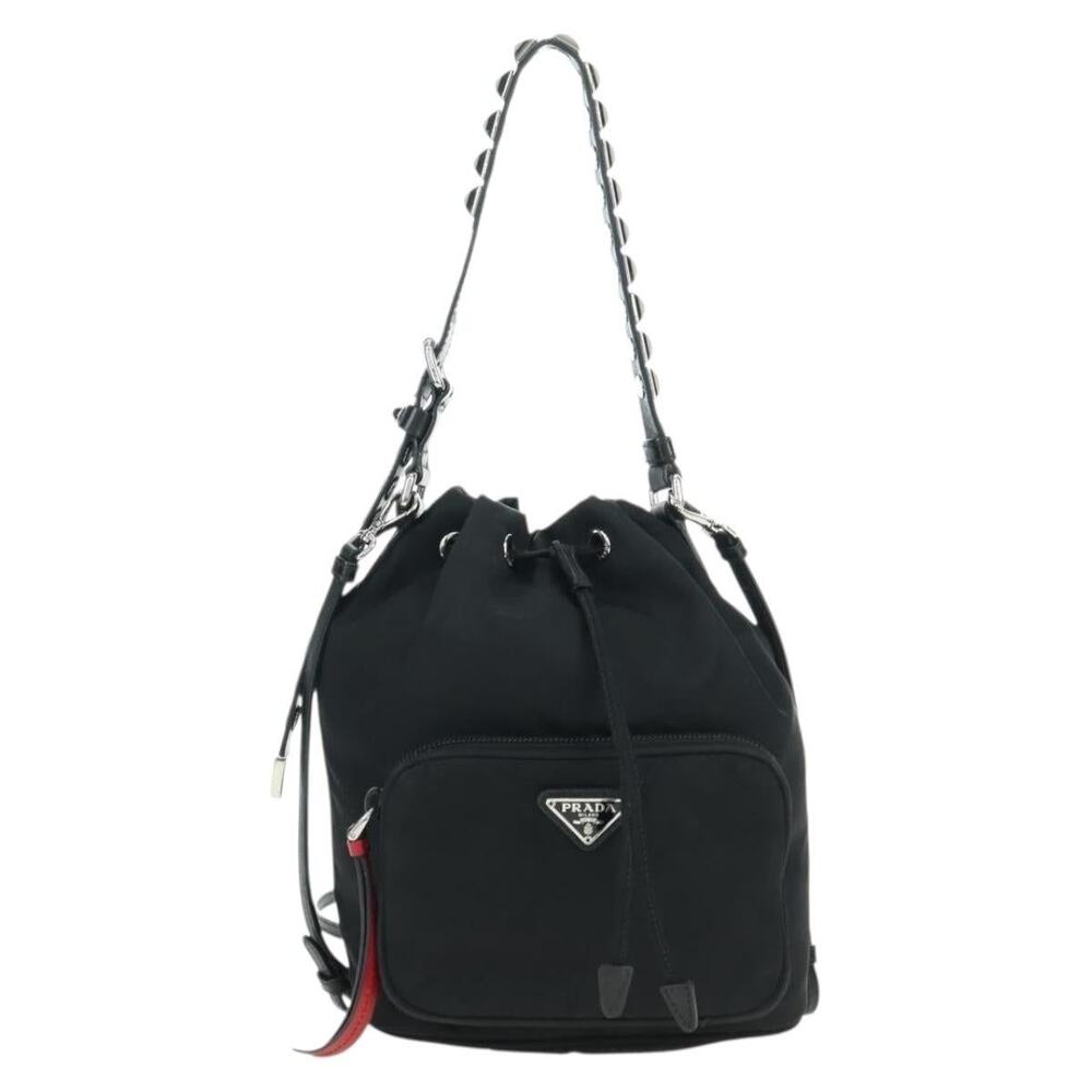 Prada Nylon Galleria Shoulder Bag Black